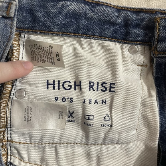 Lucky Brand Jeans Womens Size 0/25 High Rise 90's Jean Button Fly Blue Denim - Picture 3 of 9